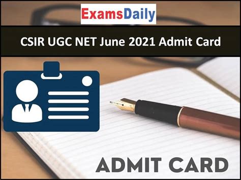 csir ugc net june 2021 admit card latest news