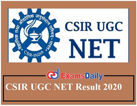 csir ugc net result june 2020