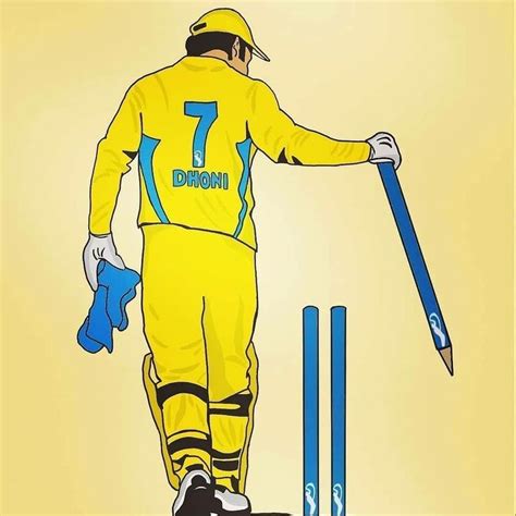 csk ms dhoni drawing