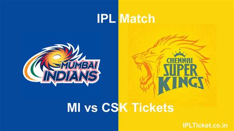 csk vs mi tickets