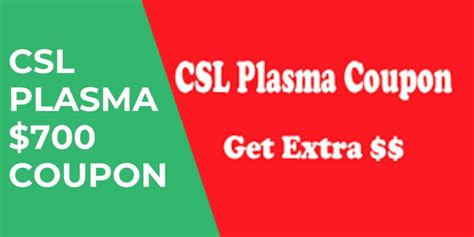 Get The Best Deals With Csl Plasma 0 Coupon