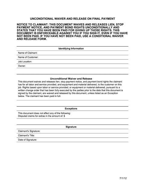 cslb lien waiver forms