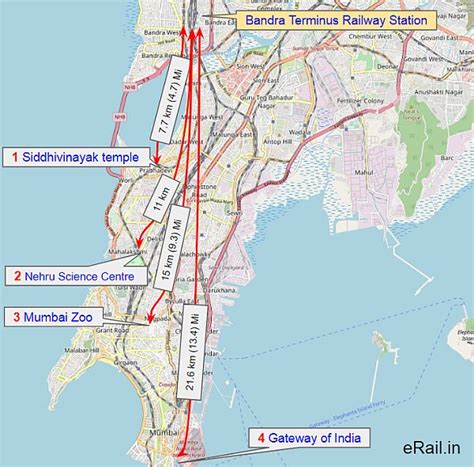 csmt to bandra terminus distance