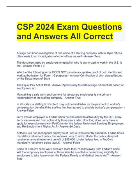 csp example questions