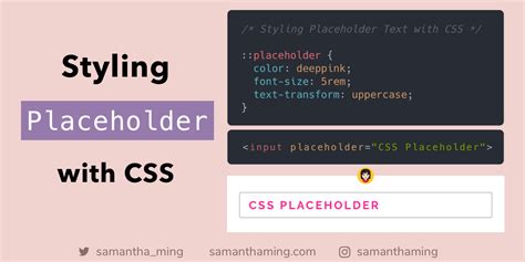 Styling Placeholder Text with CSS by Samantha Ming Medium
