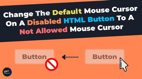 Css Button Disabled Cursor