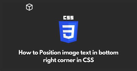 Css Position In Bottom Right Corner