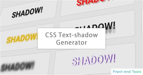 css text shadow outline generator