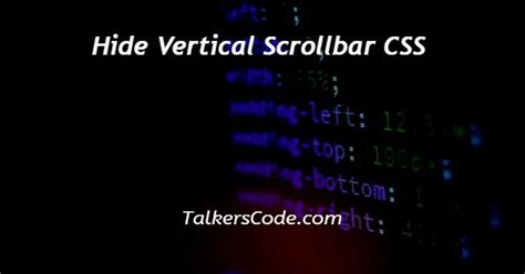 Css Vertical Scrollbar Hide