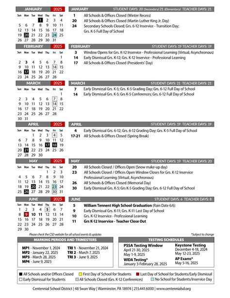 Cssd Calendar 2024-25
