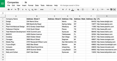 csv format file example