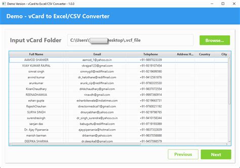 csv to vcf