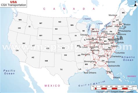 CSX Railroad System Map