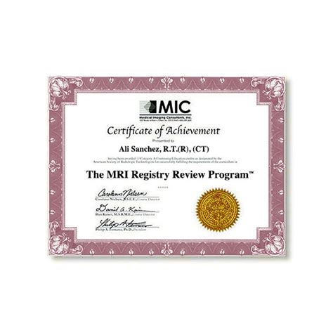 ct and mri certificate programs