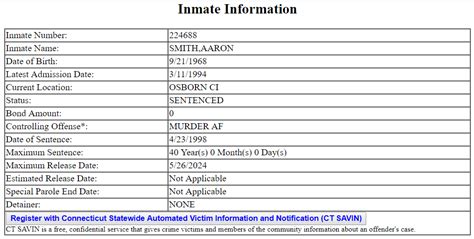 ct inmate case lookup