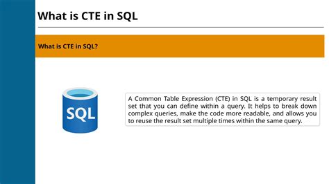 News Update Cte Sql Tutorial Update