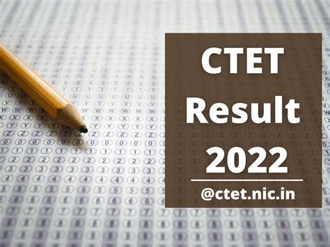 ctet exam result 2022