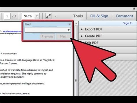 ctrl f doesn't work in pdf