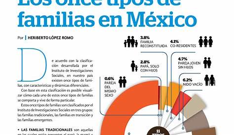 ¿Los 11 tipos de familias en México?
