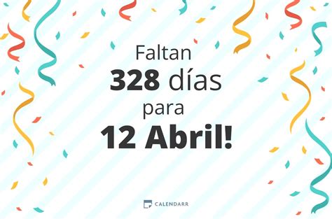 cuanto falta para el 12 de abril