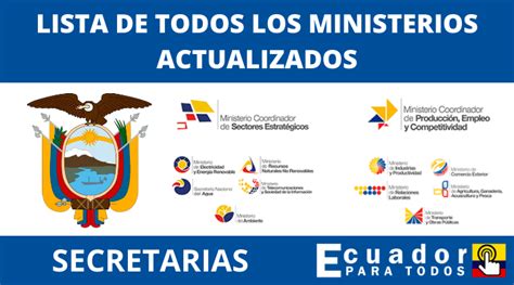 cuantos ministros hay en ecuador