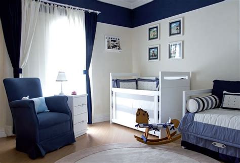 Cuarto De Bebe Gris Con Azul