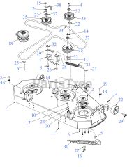Cub Cadet Lt1050 Deck Parts Diagram