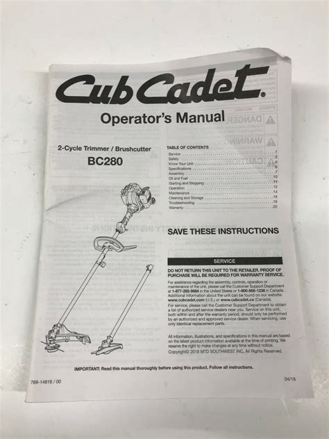 Cub Cadet String Trimmer 3 Blade Head Install / BC280 YouTube