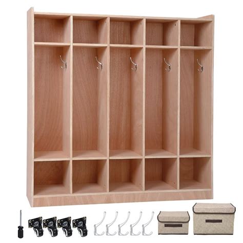 Cubby Storage With Hooks