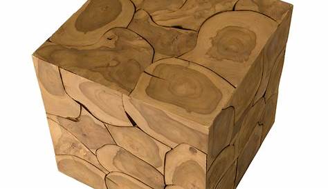 Cube bois Massif Décoration Naturelle Intérieur