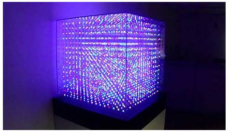 Cube Led 16x16x16 3D LED RGB DemoV1 20 Bright YouTube