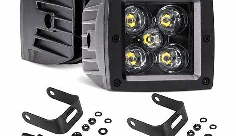 Cube Led Lights For Truck 2pcs 4'' Flood 18W LED Work Light Bumper Flush Mount