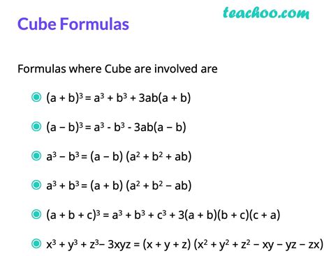 Cube Cube Formula