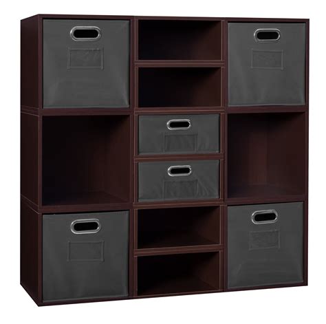 cube organizer shelf with bins