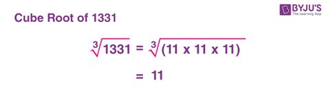 Cube Root Of 1331 Without Factorisation