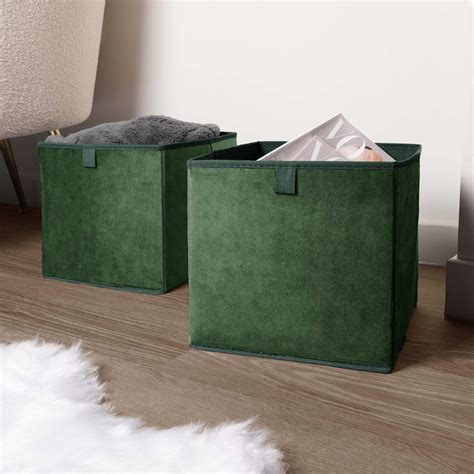 Cube Storage Boxes Green