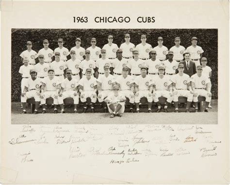 cubs roster 1963