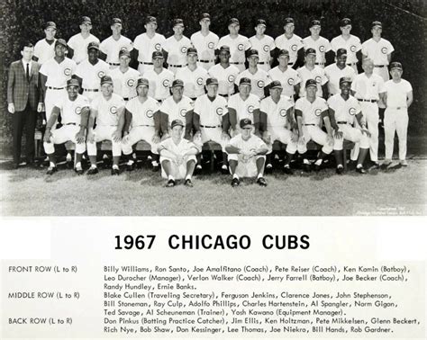 cubs roster 1967