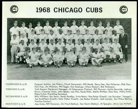 cubs roster 1968