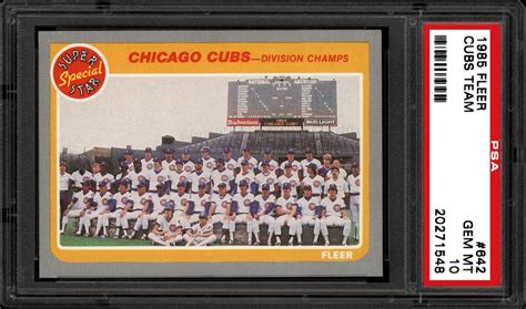 cubs roster 1985