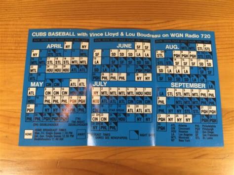 cubs schedule 1979