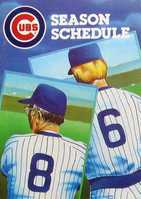 cubs schedule 1986