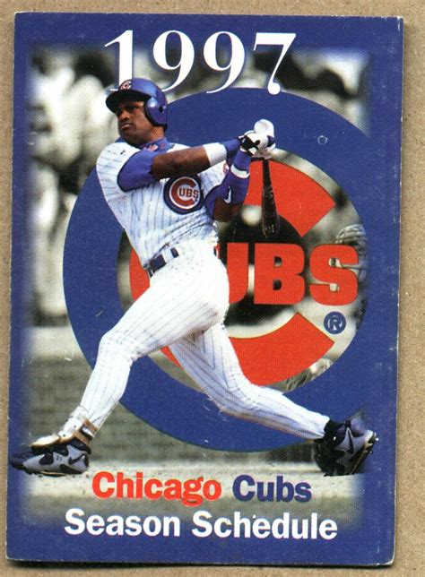 cubs schedule 1997