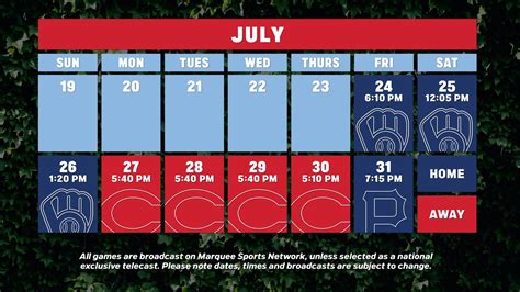 cubs schedule july 2020