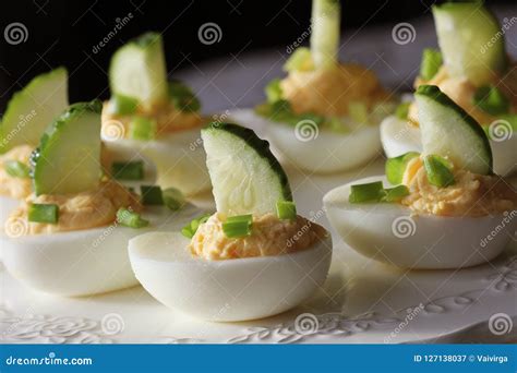 Cucumber Deviled Eggs