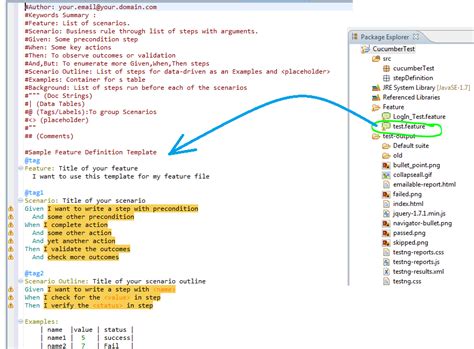 Cucumber Java Feature Example