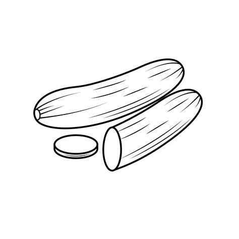 Cucumber Line Drawing