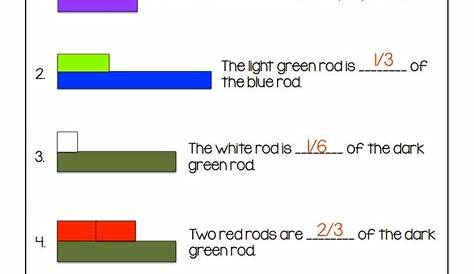 cuisenaire rods fraction worksheets Google Search