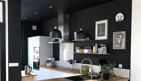 Mur noir pour cuisine blanche DECO a homes world