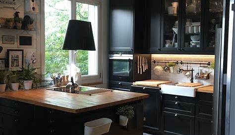 Cuisine Ikea Noire Metod Image Result For Kitchen METOD Black Facade LAXARBY One